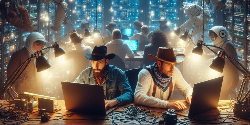 Two testing teams finding and fixing bugs